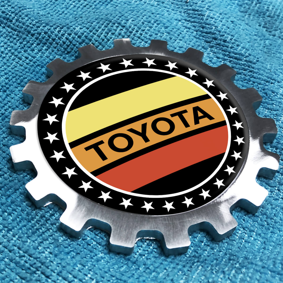 Toyota Vintage Metal Aluminiyam Badge Bedside Gear Emblem Aluminiyam
