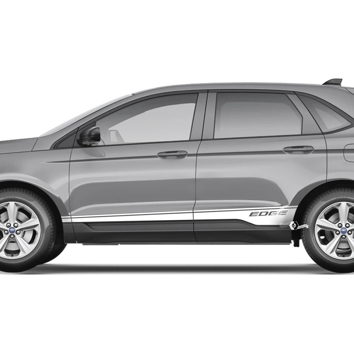 2x Side Rocker Panel Ford Edge Doors Vinyl Racing Stripes body decal vinyl graphics sticker 