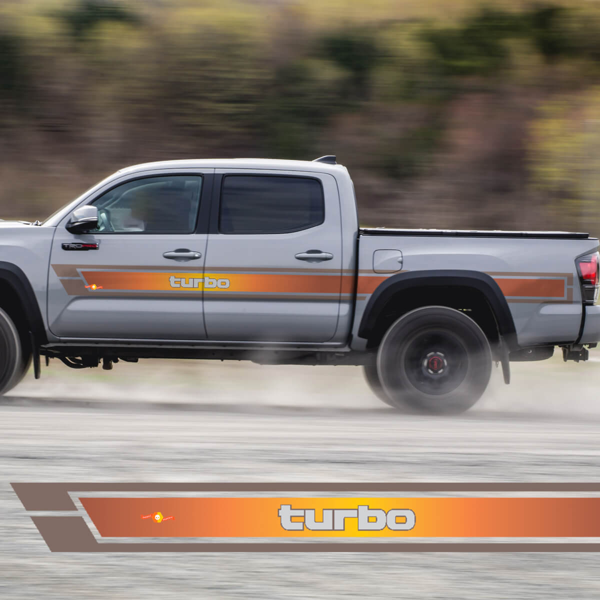 Old Toyota Style Side Tacoma Retro Vintage Rocker Panel Stripes Sticker Decal Graphics