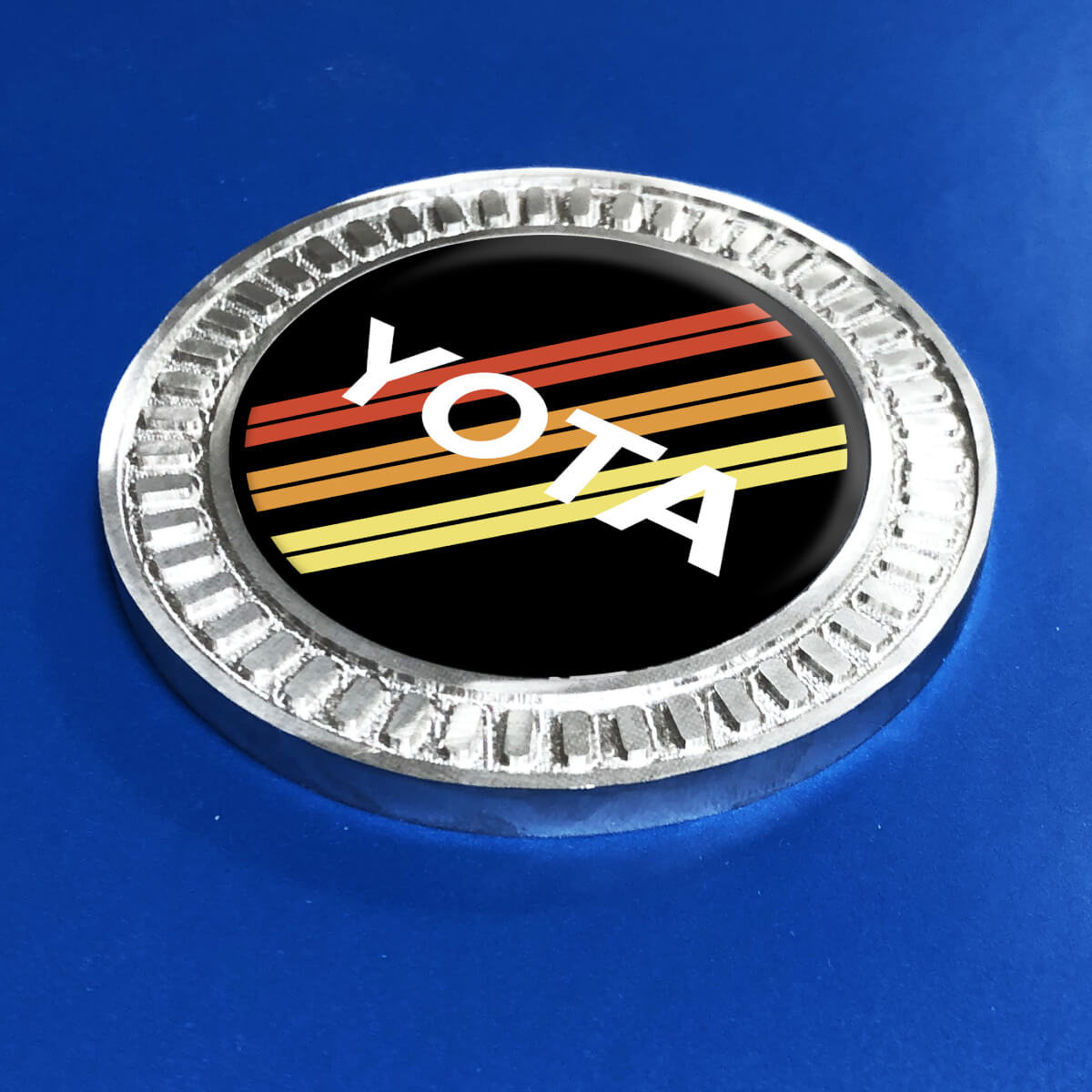 3D Badge Toyota Yota Vintage TRD Retro Heritage Racing Stripes Metal Aluminum Emblem