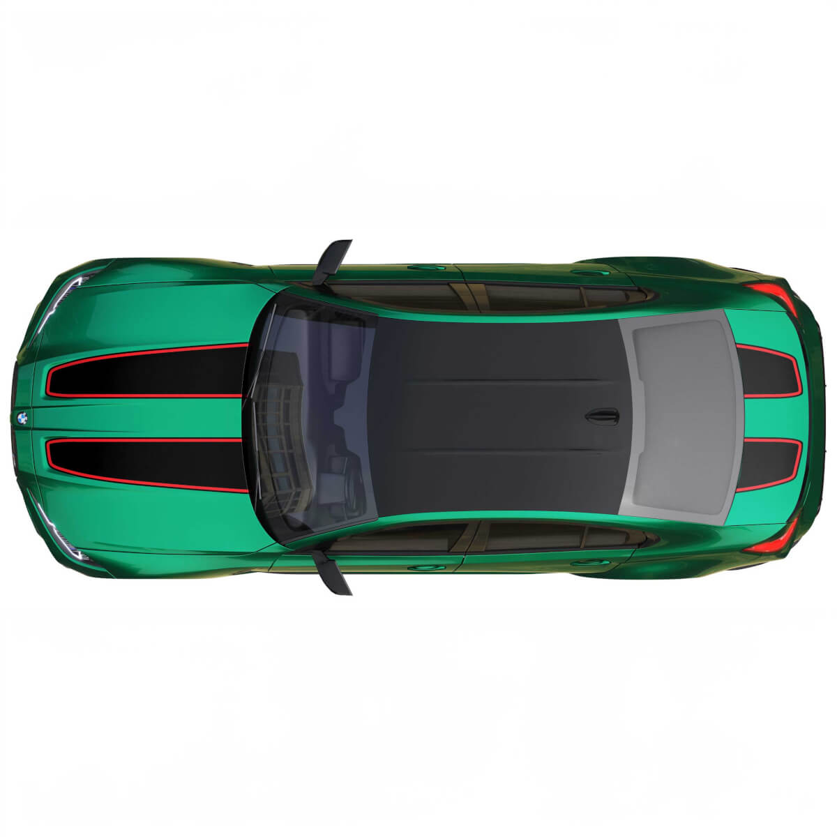 Hood and Trunk CS CSL style with outline stripe for BMW M4 M3 G82 G83 M Performance vinyl decal sticker
