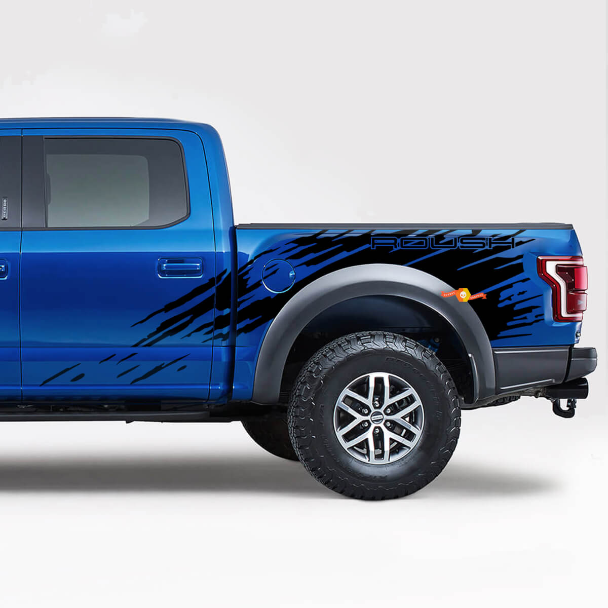 Side Bedside Splash Sticker Decal Graphic fit to Ford F150 Raptor Roush Package