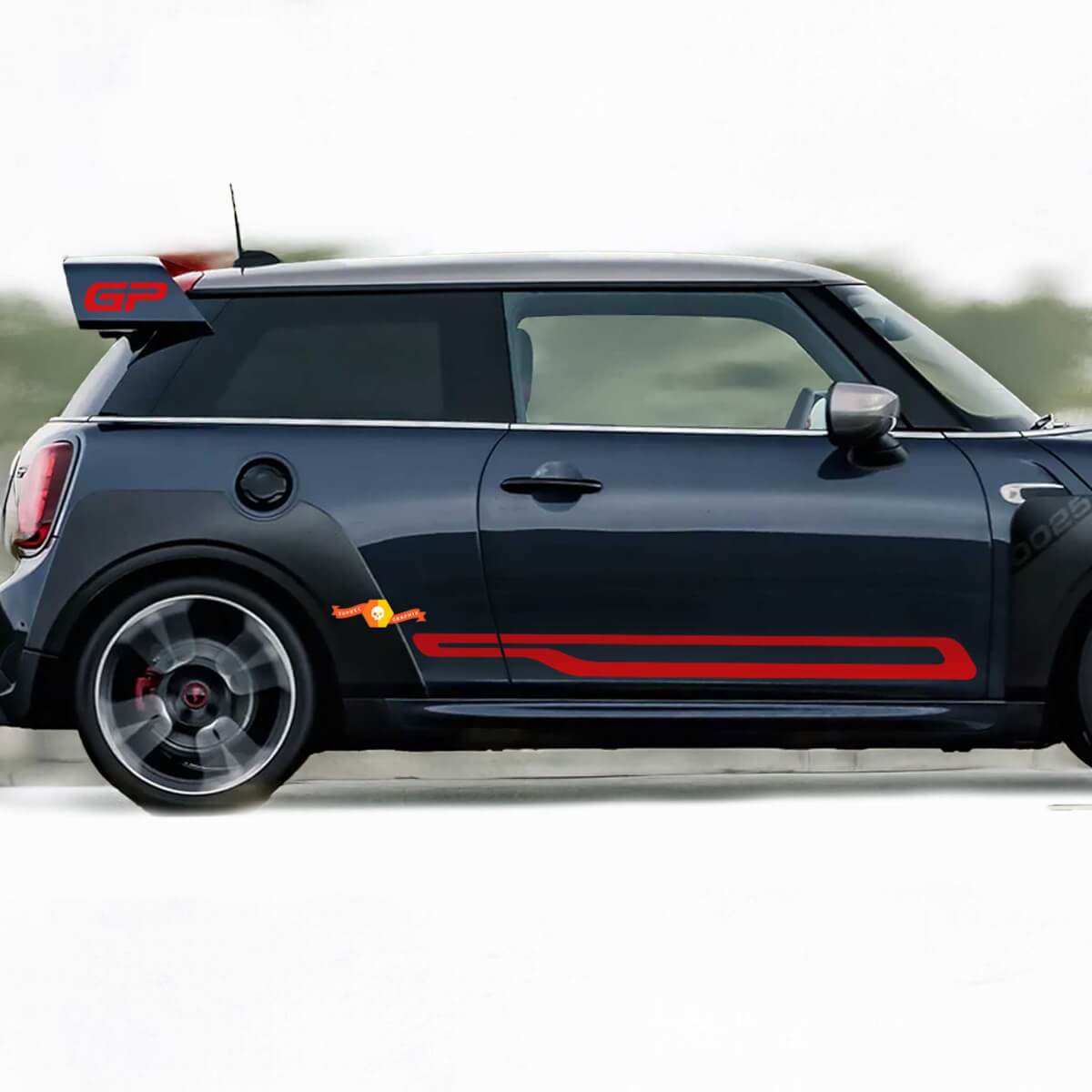 Pair of Side Doors decals MINI John Cooper Works GP Style Sticker
