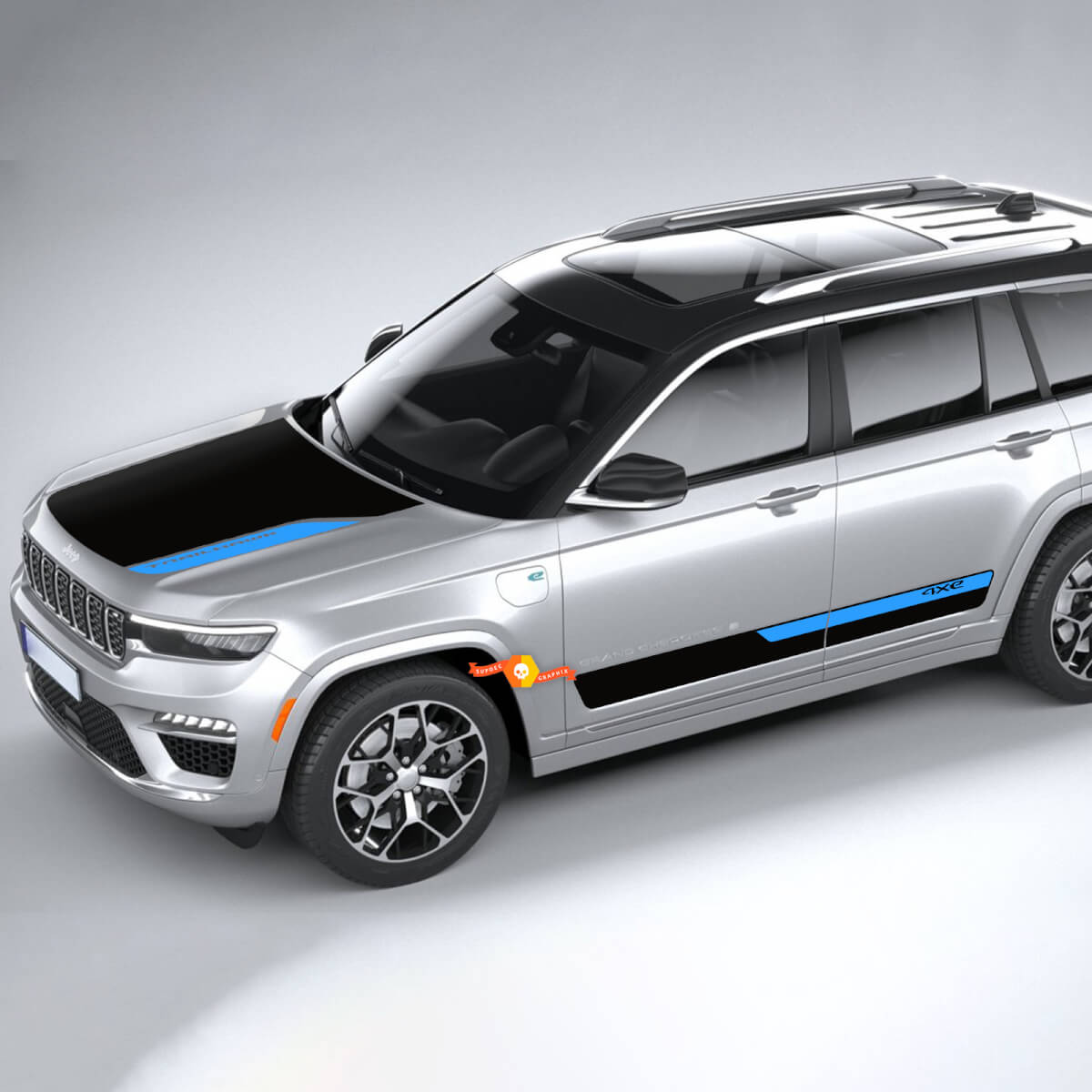 Jeep Grand Cherokee 4XE Trailhawk Kit Graphics Stickers Decals for Side Doors and Hood