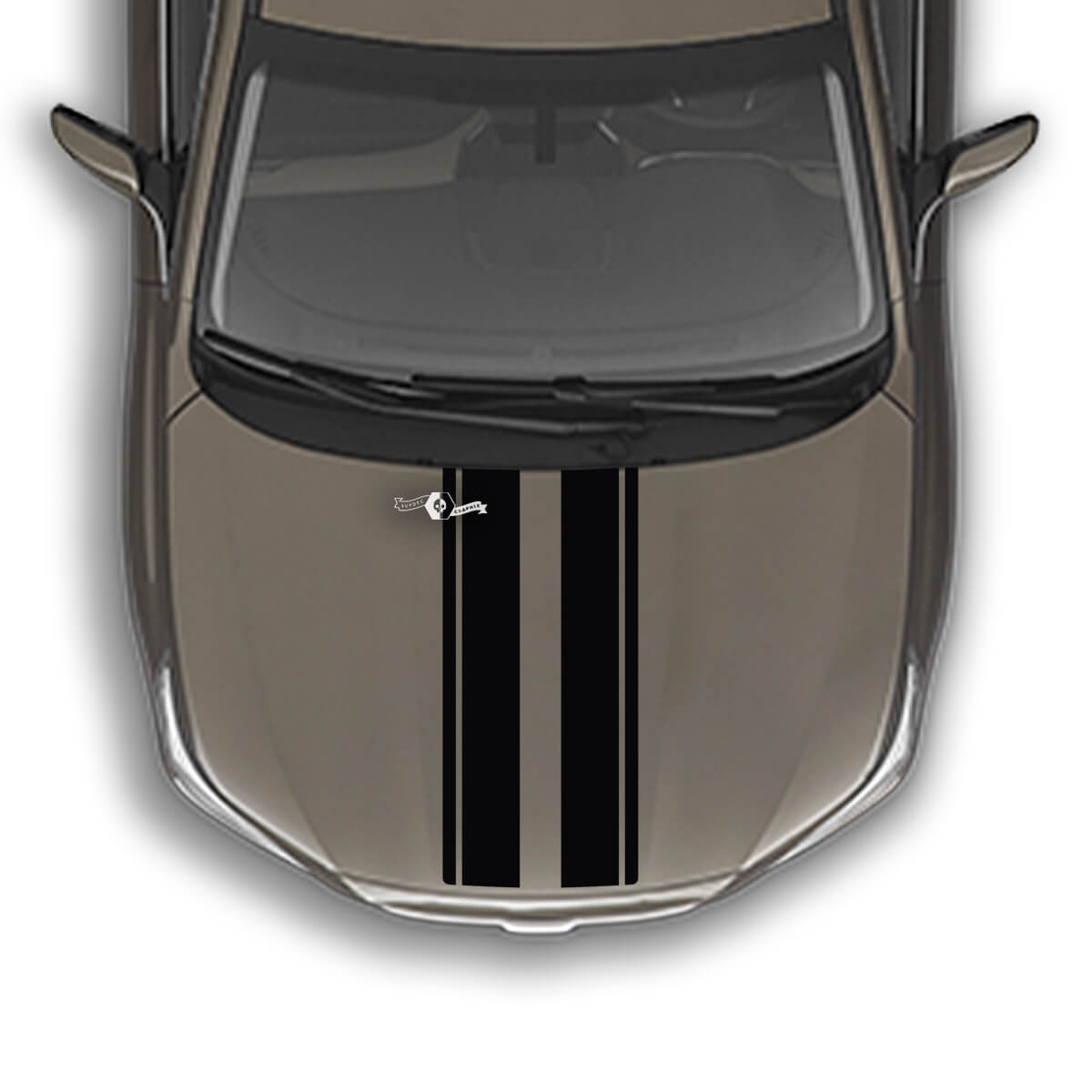 Hood Dual Stripes Vinyl Decal Graphics Sticker fit to Suba Outback