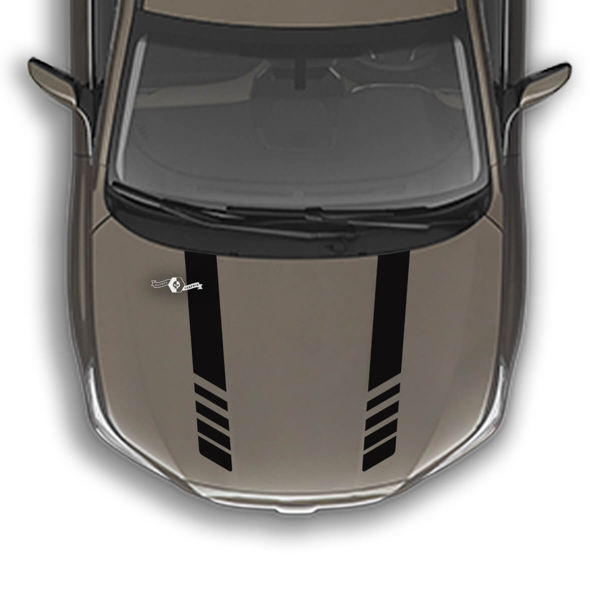 Hood Two Stripes Vinyl Decal Graphics Sticker fit to Suba Outback