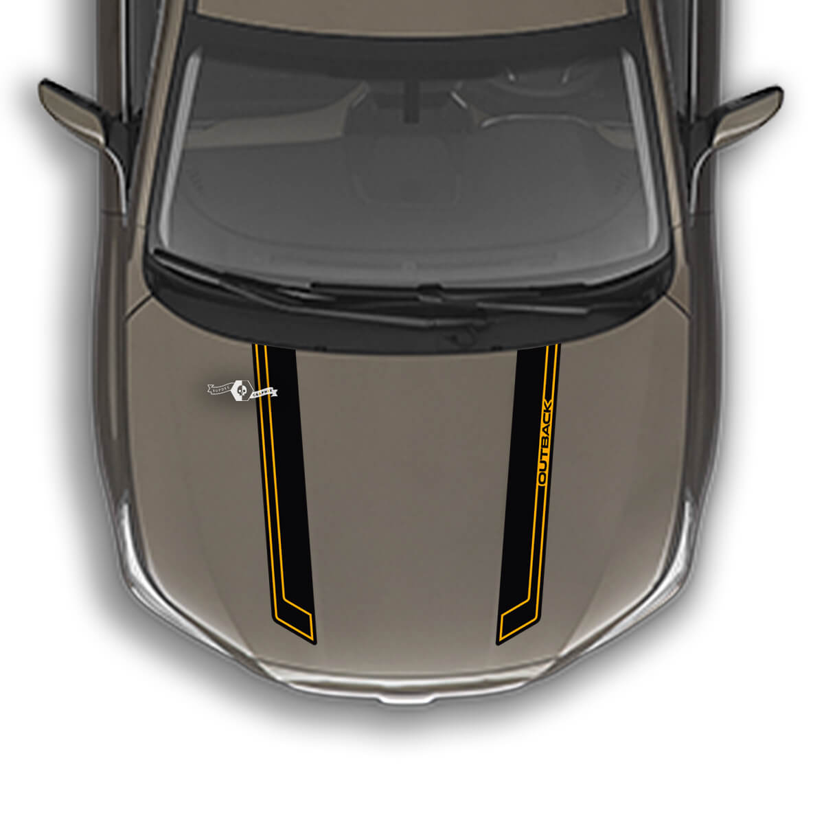Hood Dual pin Stripe Vinyl Decal Graphics Sticker fit to Suba Outback