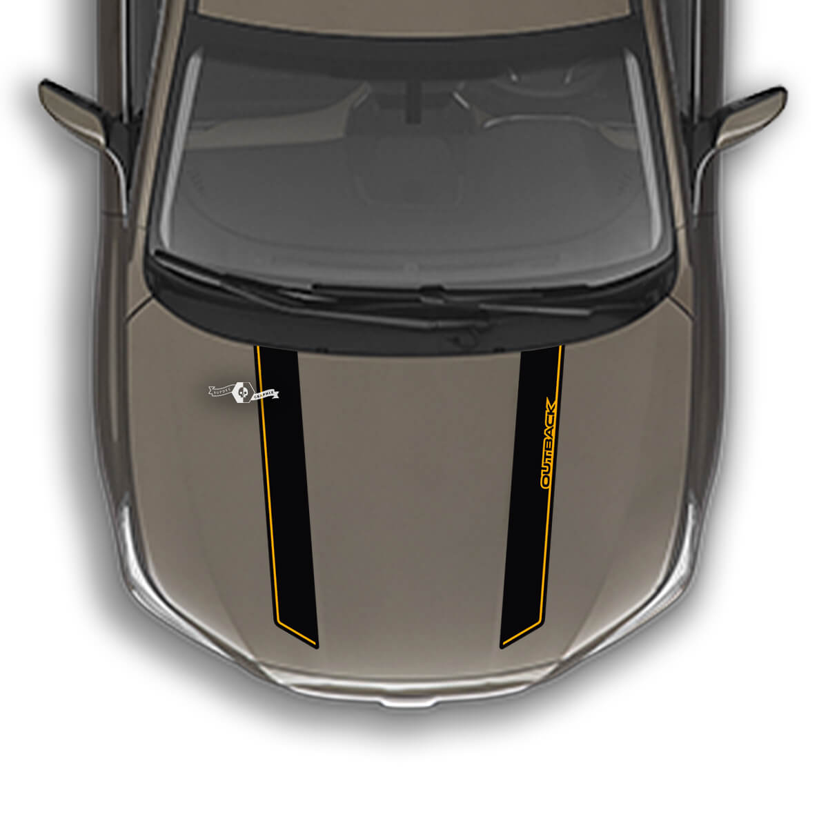 Hood Dual pin Stripe Vinyl Decal Graphics Sticker fit to Suba Outback 2