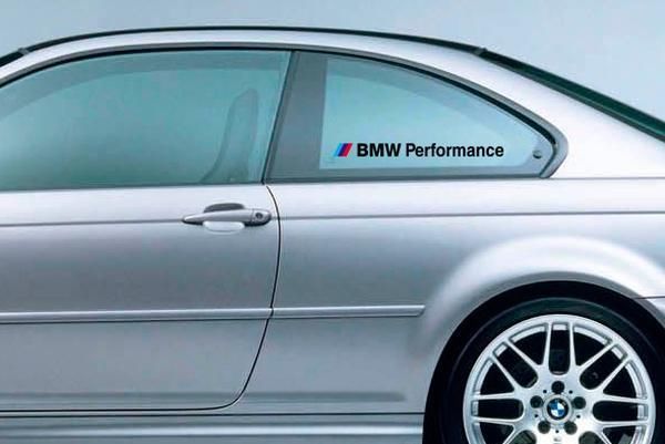 PAIR BMW Performance M3 M5 E34 E36 E39 E46 E60 E70 E90 Window Decal sticker logo
