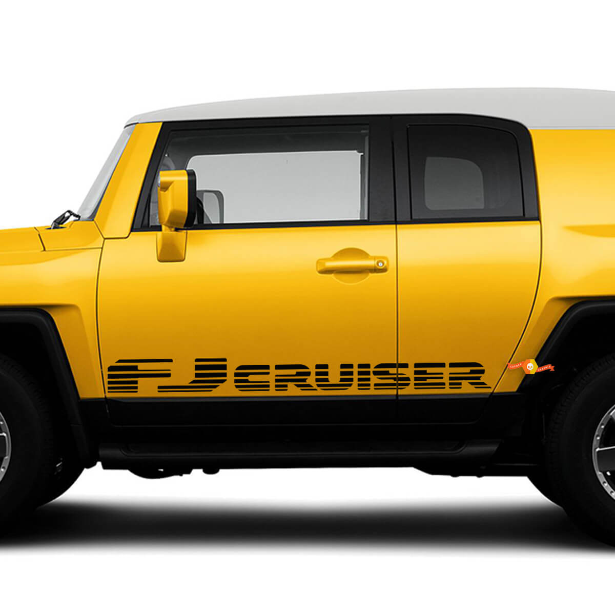 Pair Toyota FJ Cruiser Side Doors Rocker Panel Stripe Sticker Decal Truck Wrap 