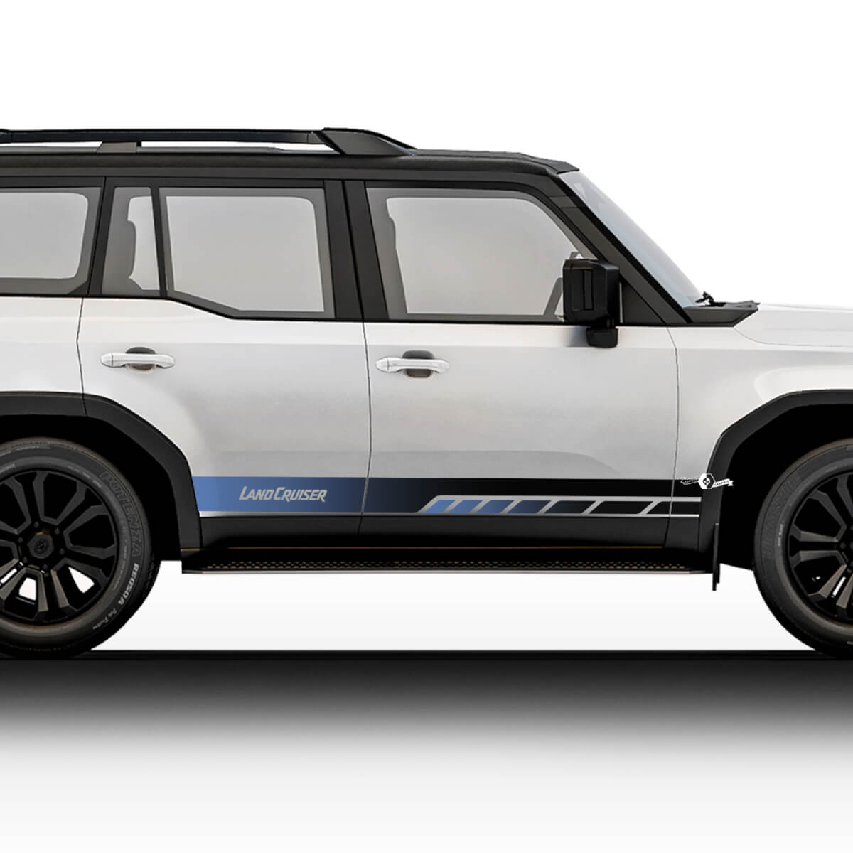 Toyota Land Cruiser Vintage Blue Style Stripes Stickers Decals Vinyl Graphic Stickers Decals Kit