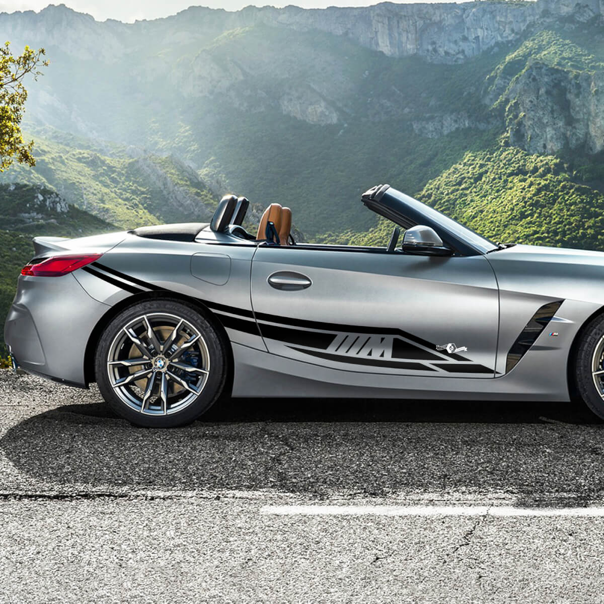 Side Door Tribal M Logo BMW Z4 Vinyl Decal Sticker
