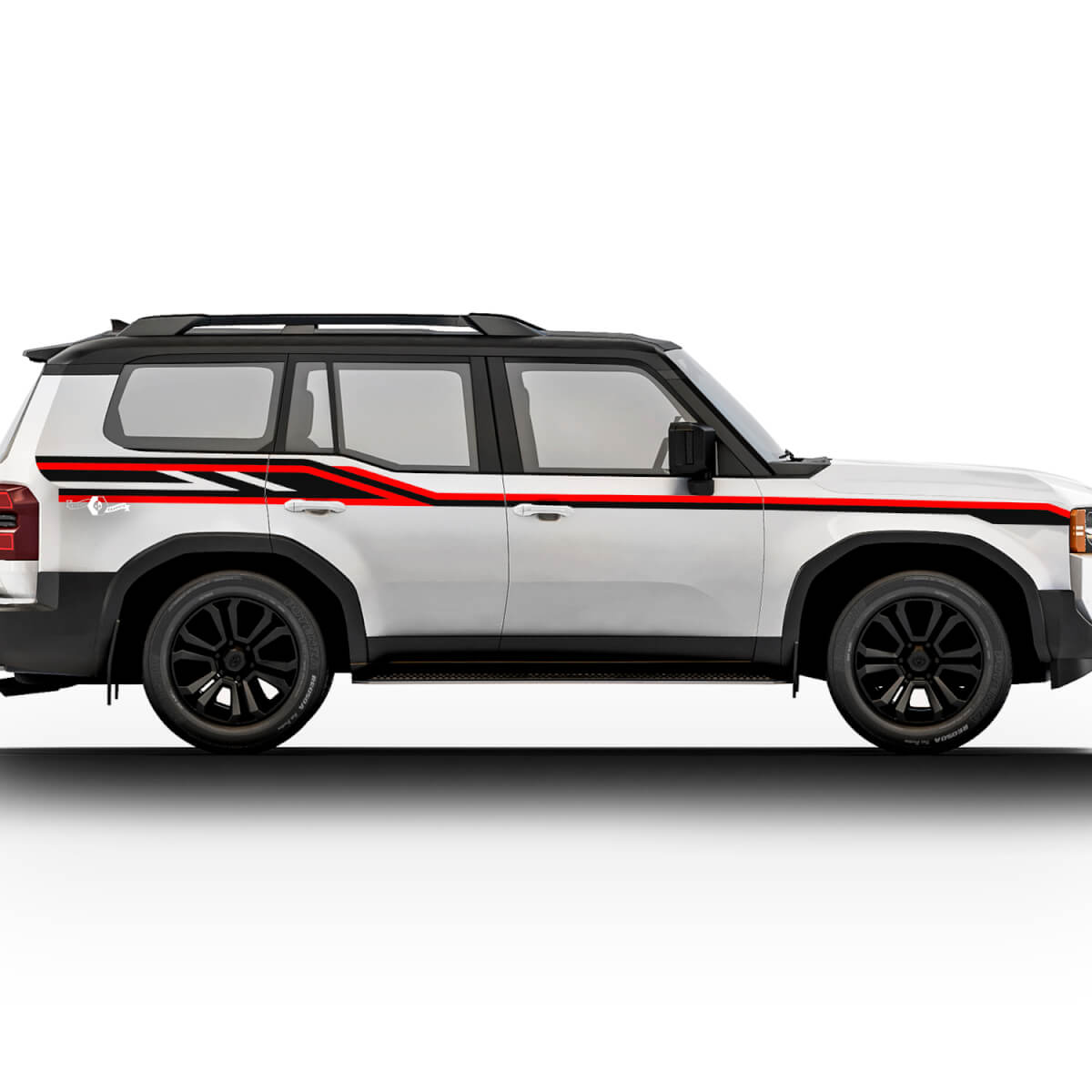 Toyota Land Cruiser Doors Stripes Stickers Decals Vinyl Graphic Stickers Decals Kit 2