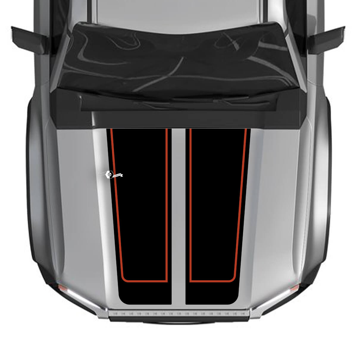 Hood For 2024 Toyota Land Cruiser Prado Decals Split Vinyl Sticker Decals 2 Colors