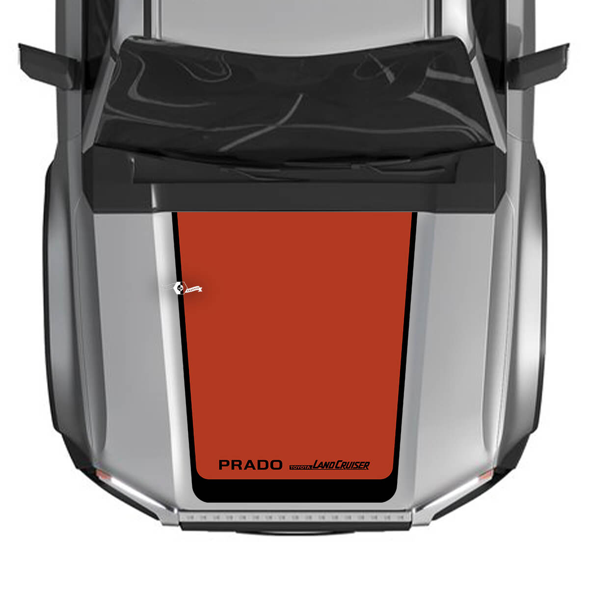 2024 Toyota Land Cruiser Prado ହୁଡ୍ ଡିକାଲ୍ ଭିନିଲ୍ ଗ୍ରାଫିକ୍ ସ୍ଟିକର୍ ଲାର୍ଜ୍ 2 ରଙ୍ଗରେ
