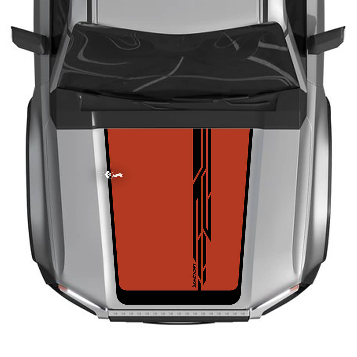 2024 Toyota Land Cruiser Prado Hood Decals Vinyl Graphic Sticker Line Large 2 Colors