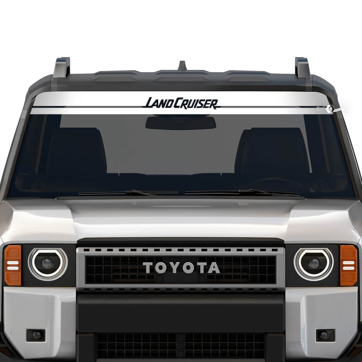 2024 Windshield Banner Toyota Land Cruiser Prado Stripe Destroyed Decals Vinyl Graphic Sticker 
