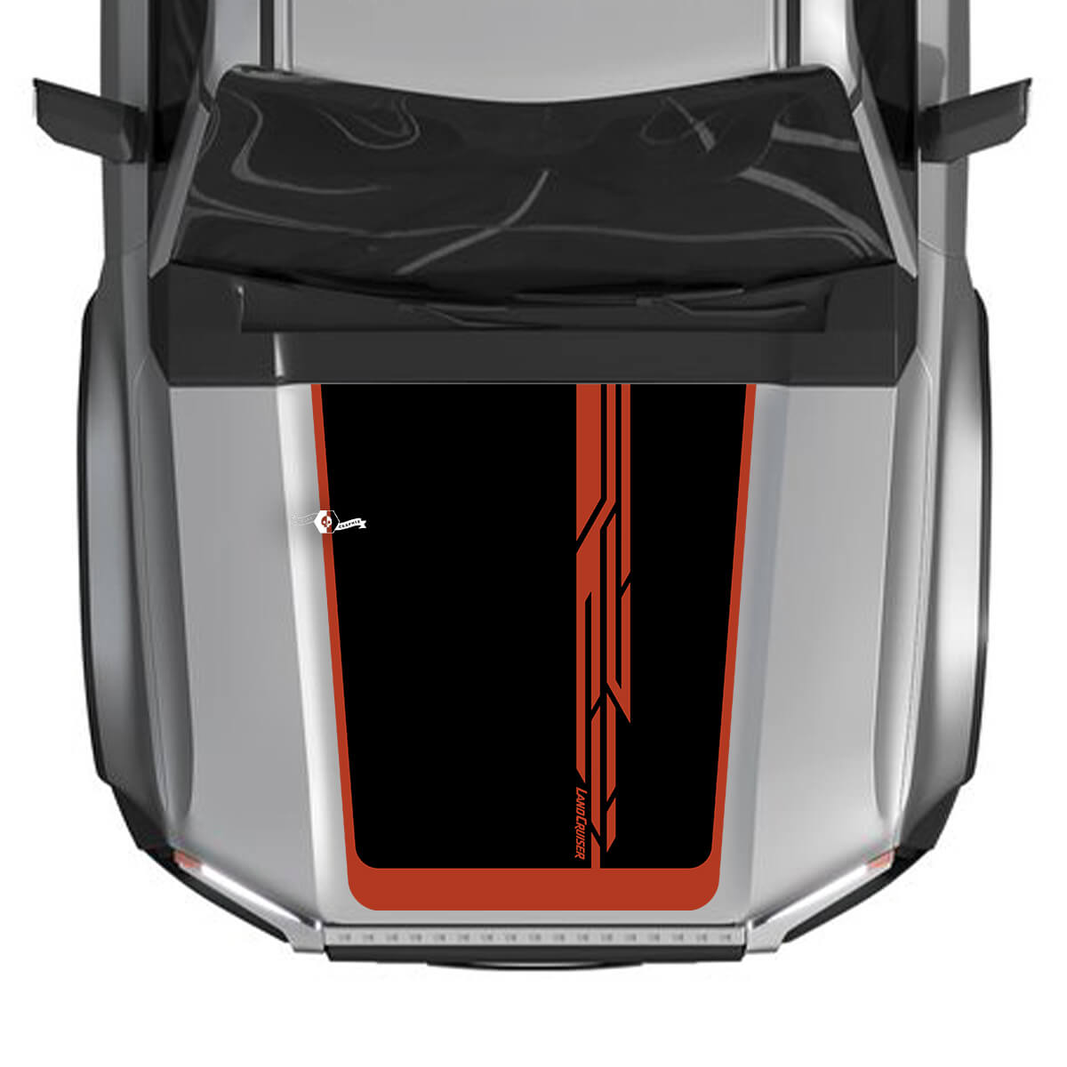 Toyota Land Cruiser Prado Hood Decals Sticker – Two-Color Vinyl Graphic Kit