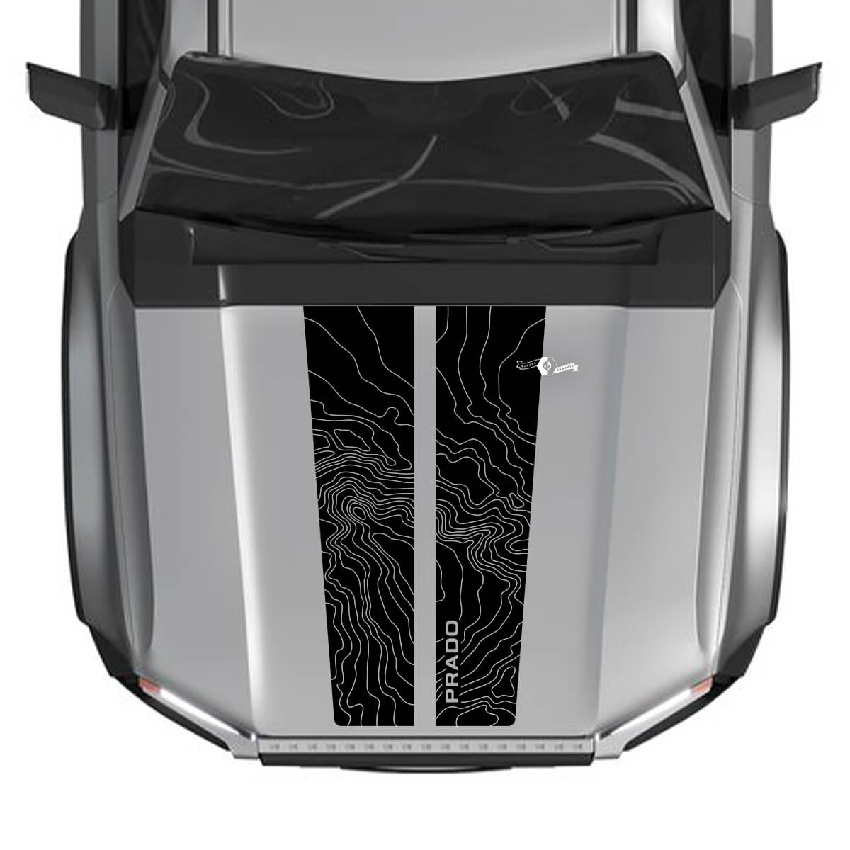 Topographic Contour Map Hood Decal Stickers for 2024 Toyota Land Cruiser – Custom Vinyl Graphics