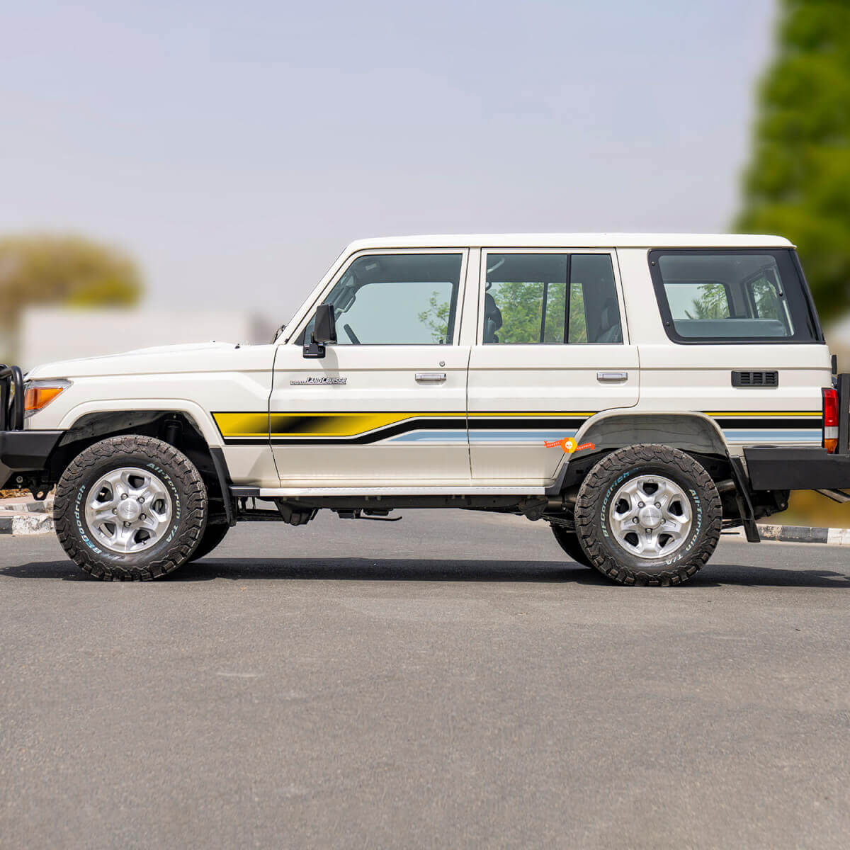 Retro Side Stripes Sticker Decal Kit for Toyota Land Cruiser GRJ76 - Custom Vinyl Graphics
