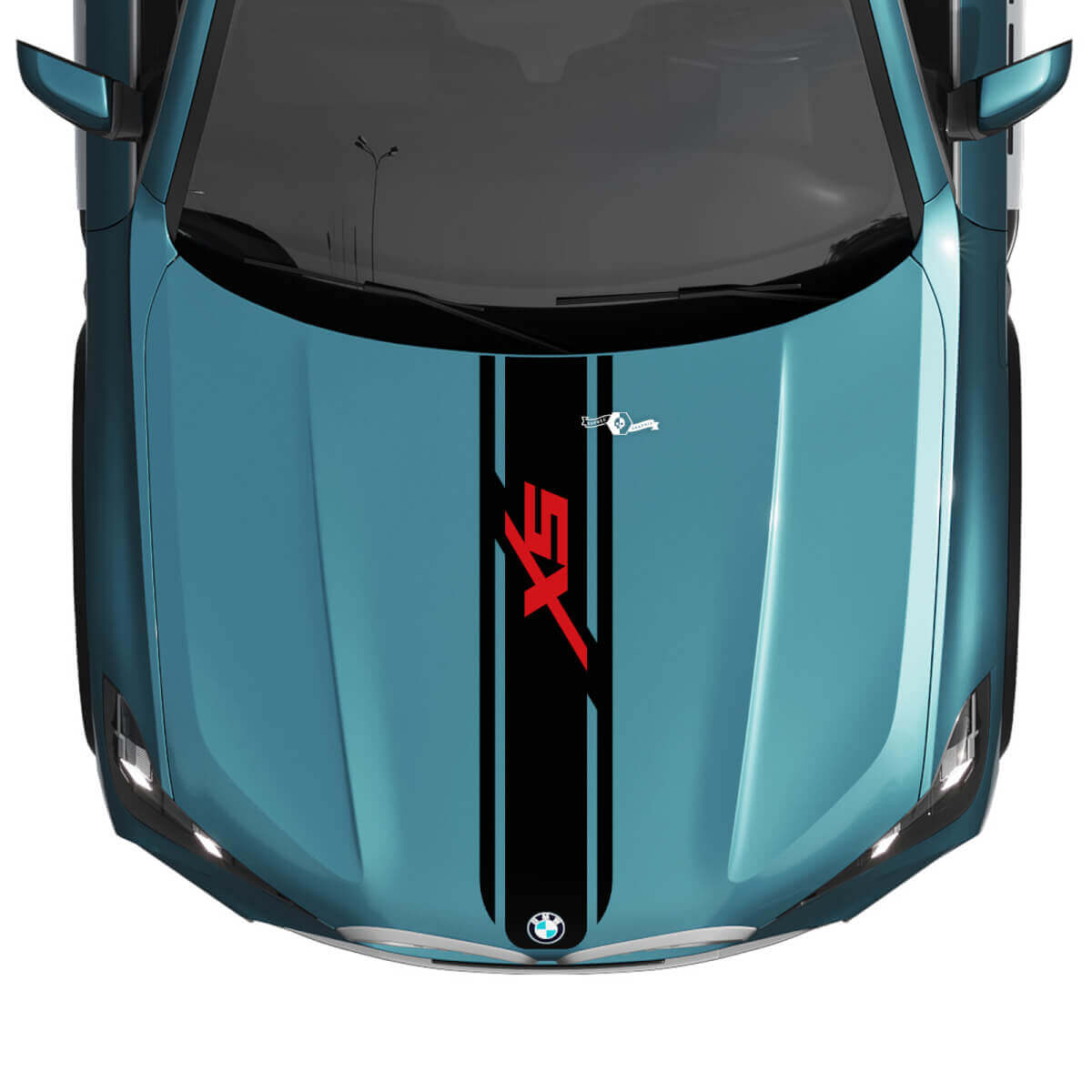 BMW X5 G05 Hood Custom Stripe Sticker Decal - Vinyl 2 colors