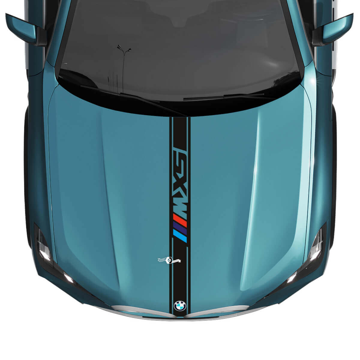 BMW X5 G05 Hood Custom Stripe Sticker Decal - Vinyl M colors M Performance