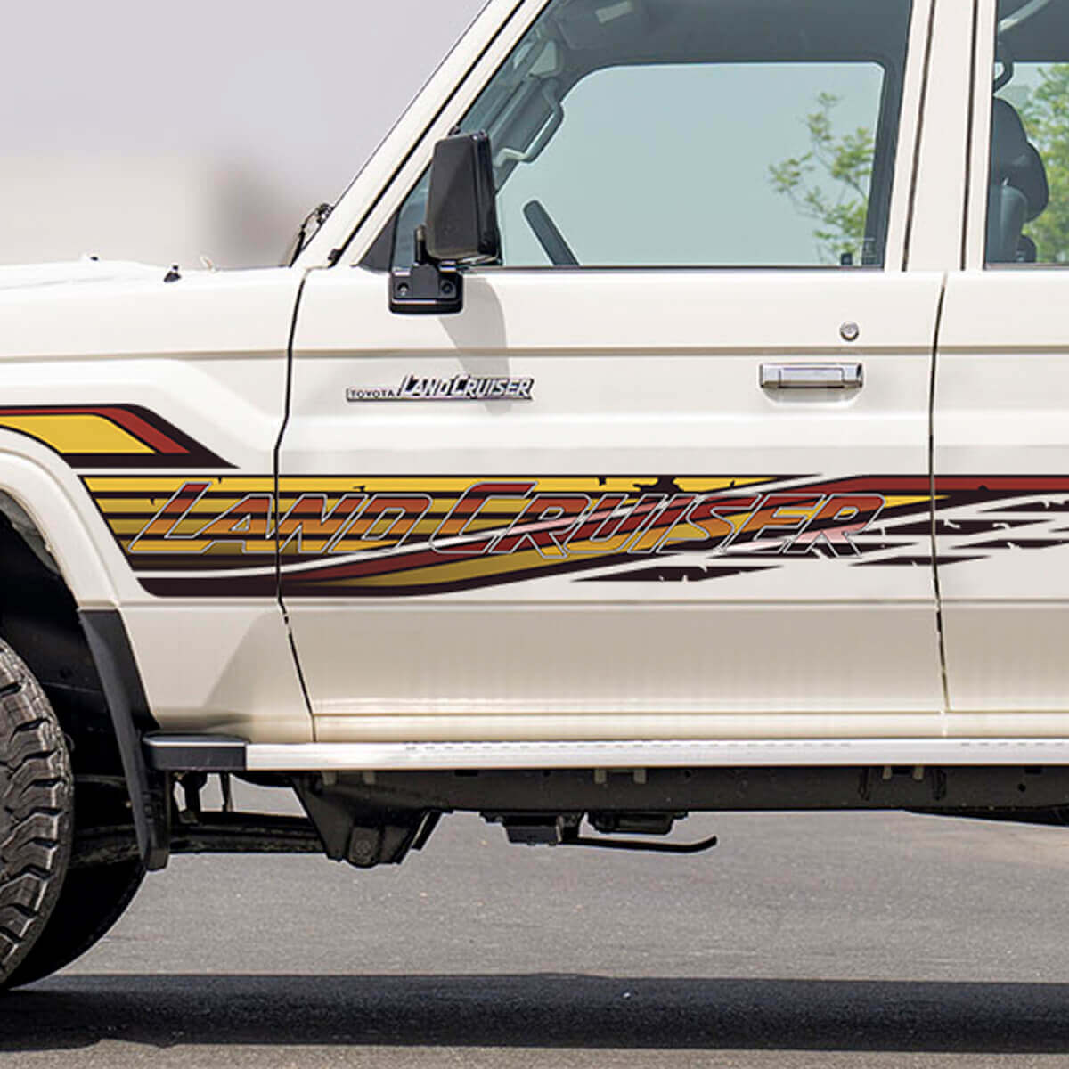 Retro Side Classic Stripes Sticker Decal Kit for Toyota Land Cruiser GRJ76 - Custom Vinyl Graphics 2