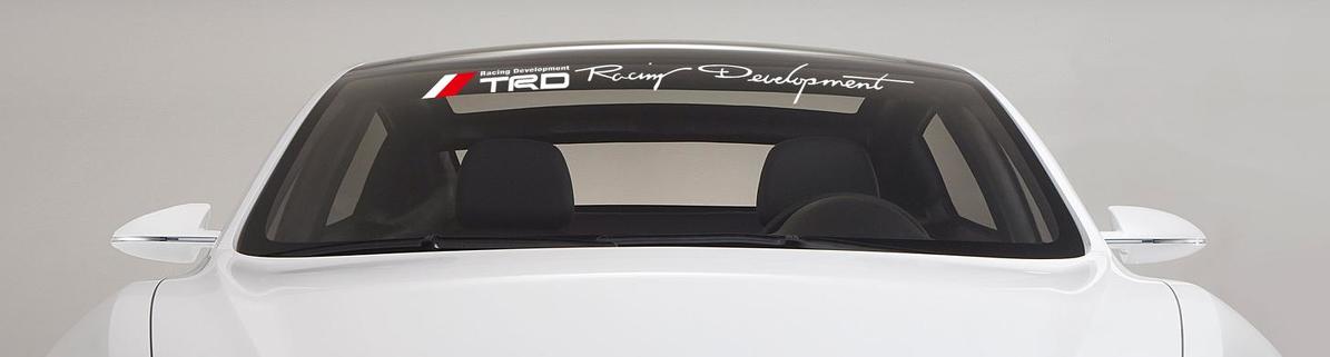 Toyota #2 Racing Development TRD Motorsport Banner Strip Car Windshield Vinyl Sticker Decal Camry Tundra Tacoma RAV4 Corolla
