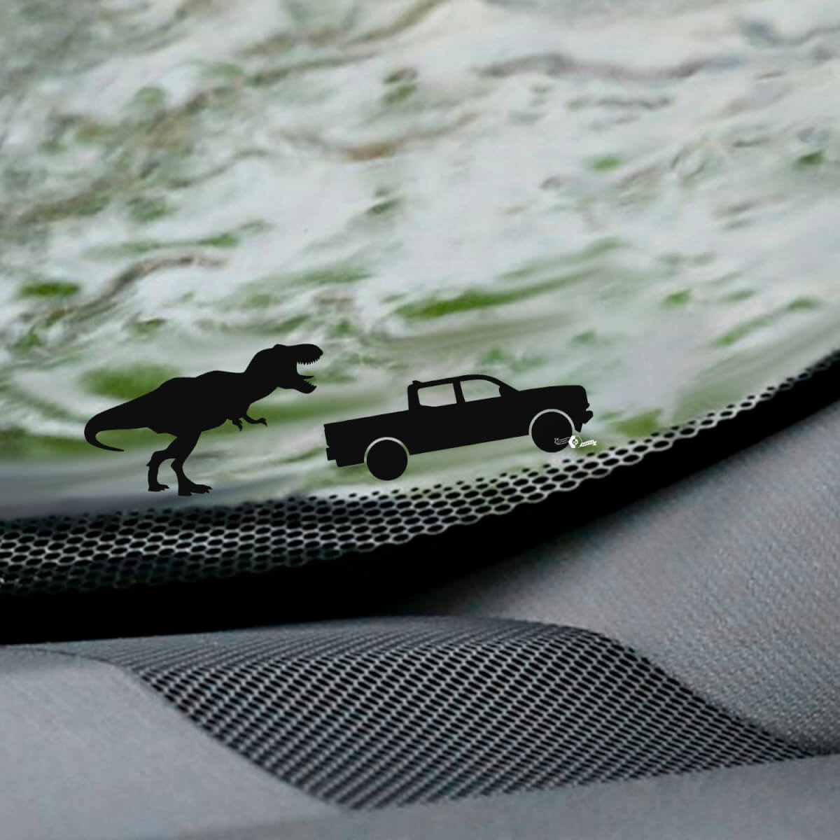 T-Rex Toyota Tacoma Windshield Easter Egg Corner Decal - Custom Vinyl Graphic
