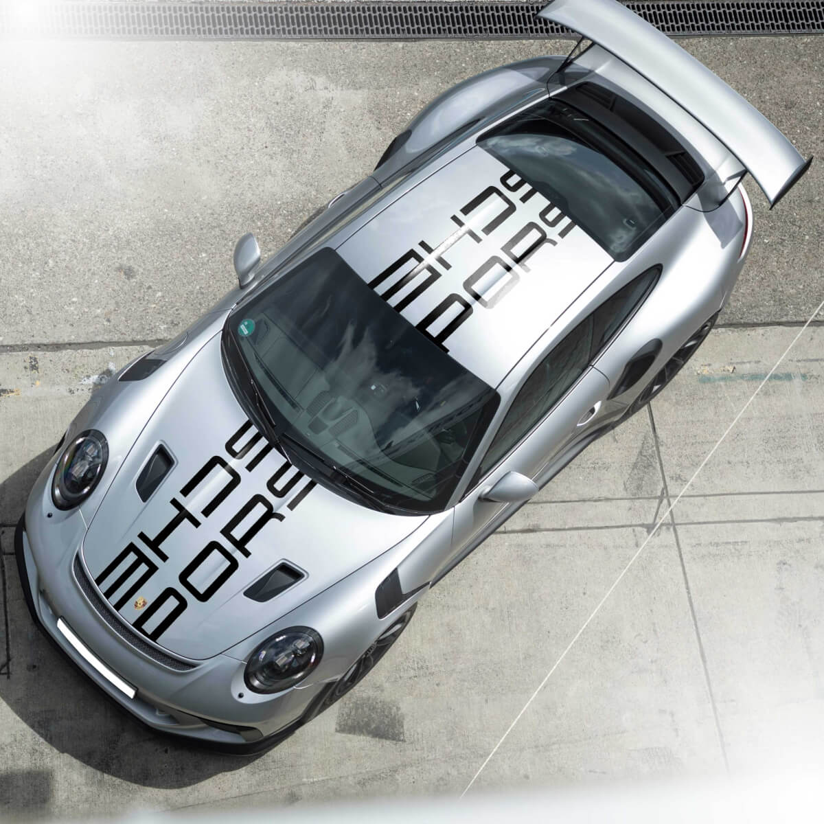 Side Porsche 911 Carrera Cup Race Hood and Roof Logo Decal Sticker
