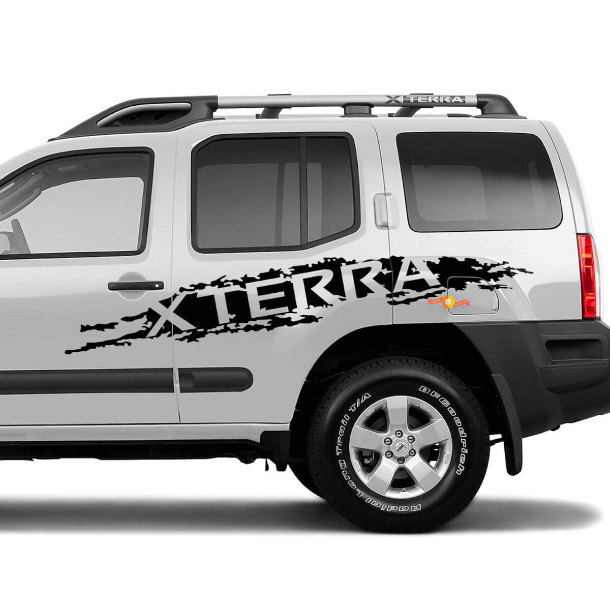 Bed Side Splash Grunge Distressed Nissan Xterra Graphics Vinyl Stickers Decals