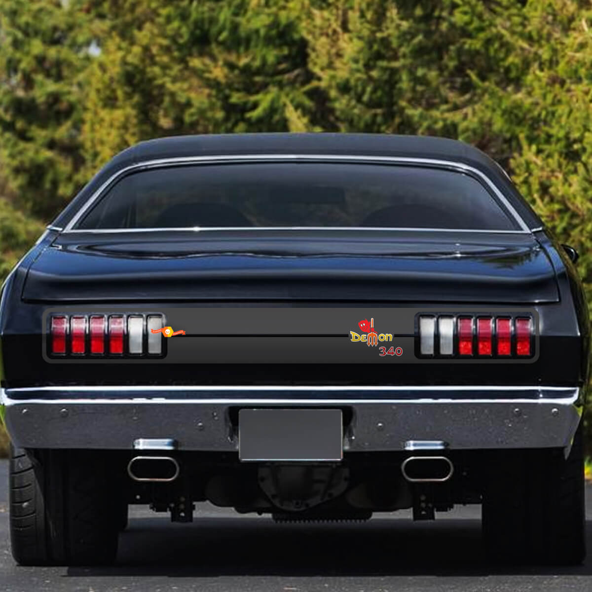 Dodge Demon 340 1971-72 Tail Rear Panel Vinyl Decal Graphic Sticker