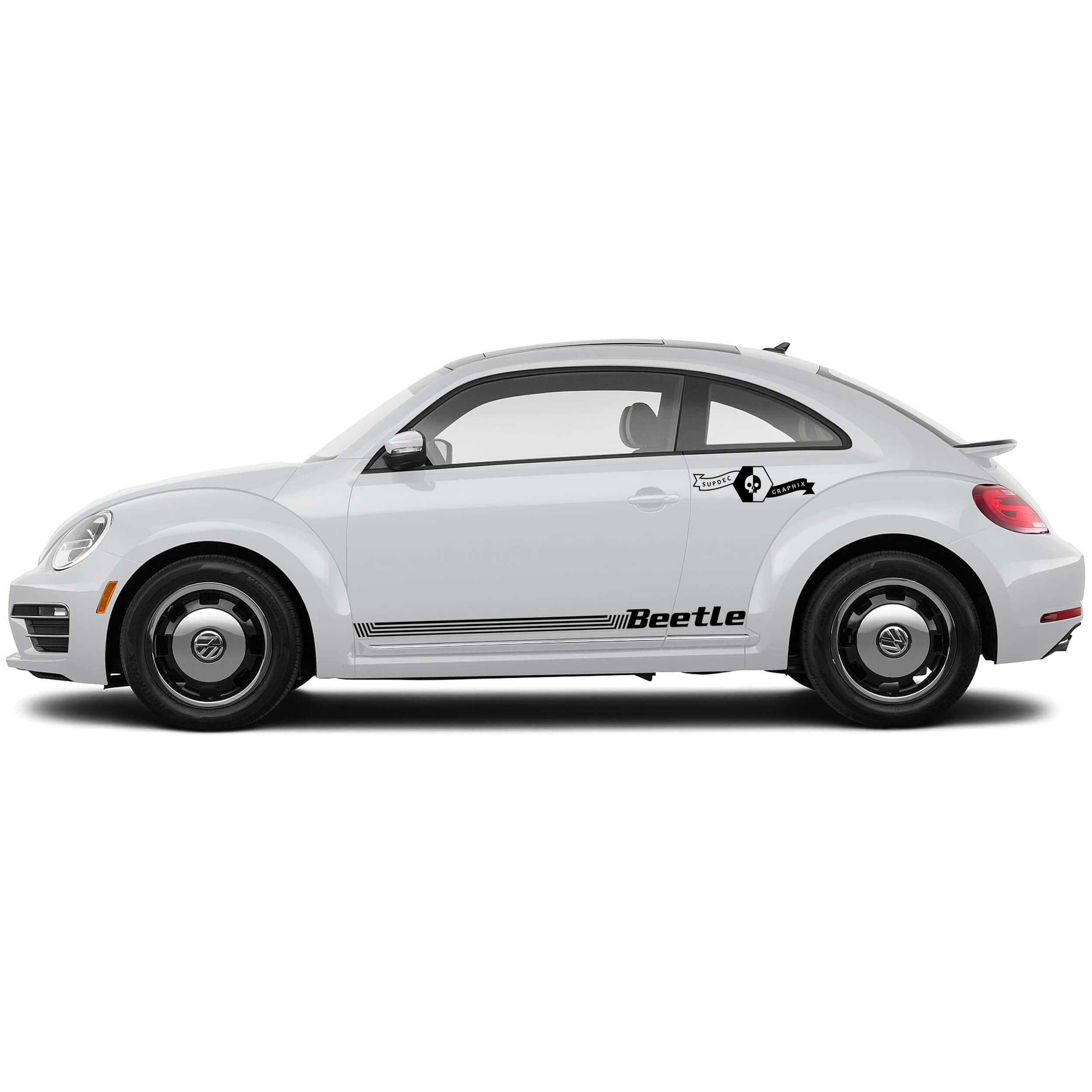 Volkswagen Beetle Side Doors Rocker Panel Vinyl Stripes Decals Stickers 4