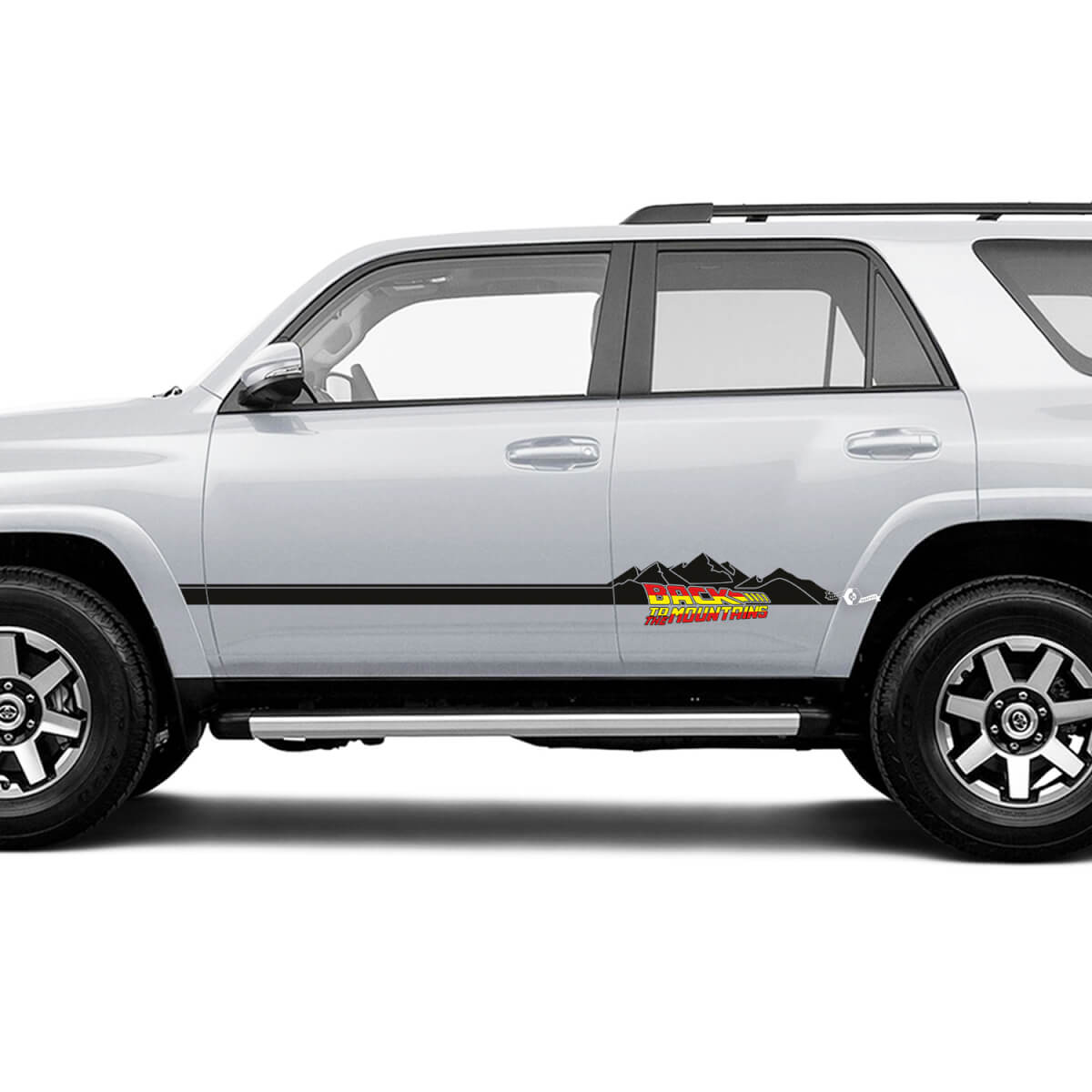 Back To The Mountains Side Door Rocker Panel Vinyl Decals Stickers for Toyota Trucks 3