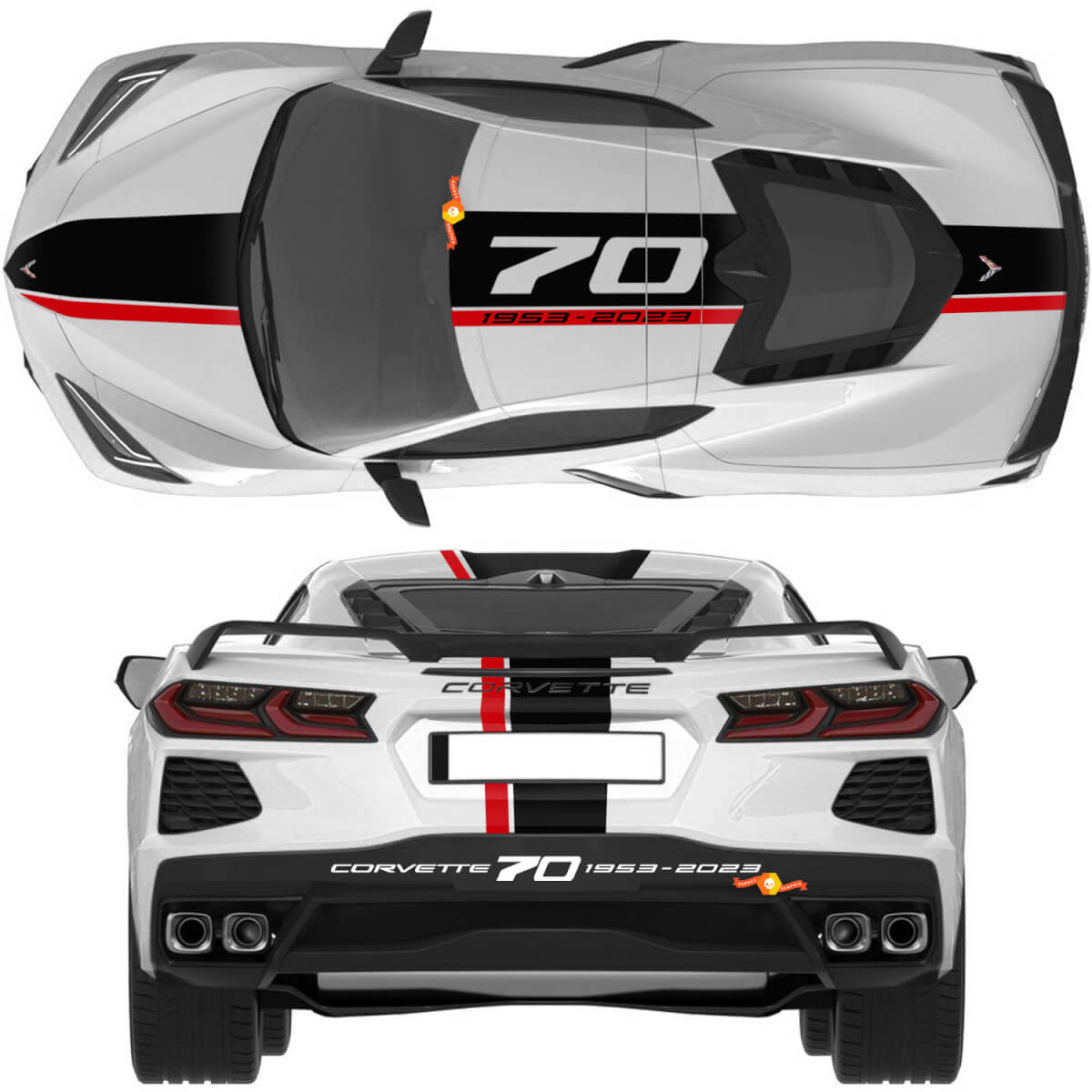 Chevrolet Corvette C8 70th Anniversary Kit Decals Stickers