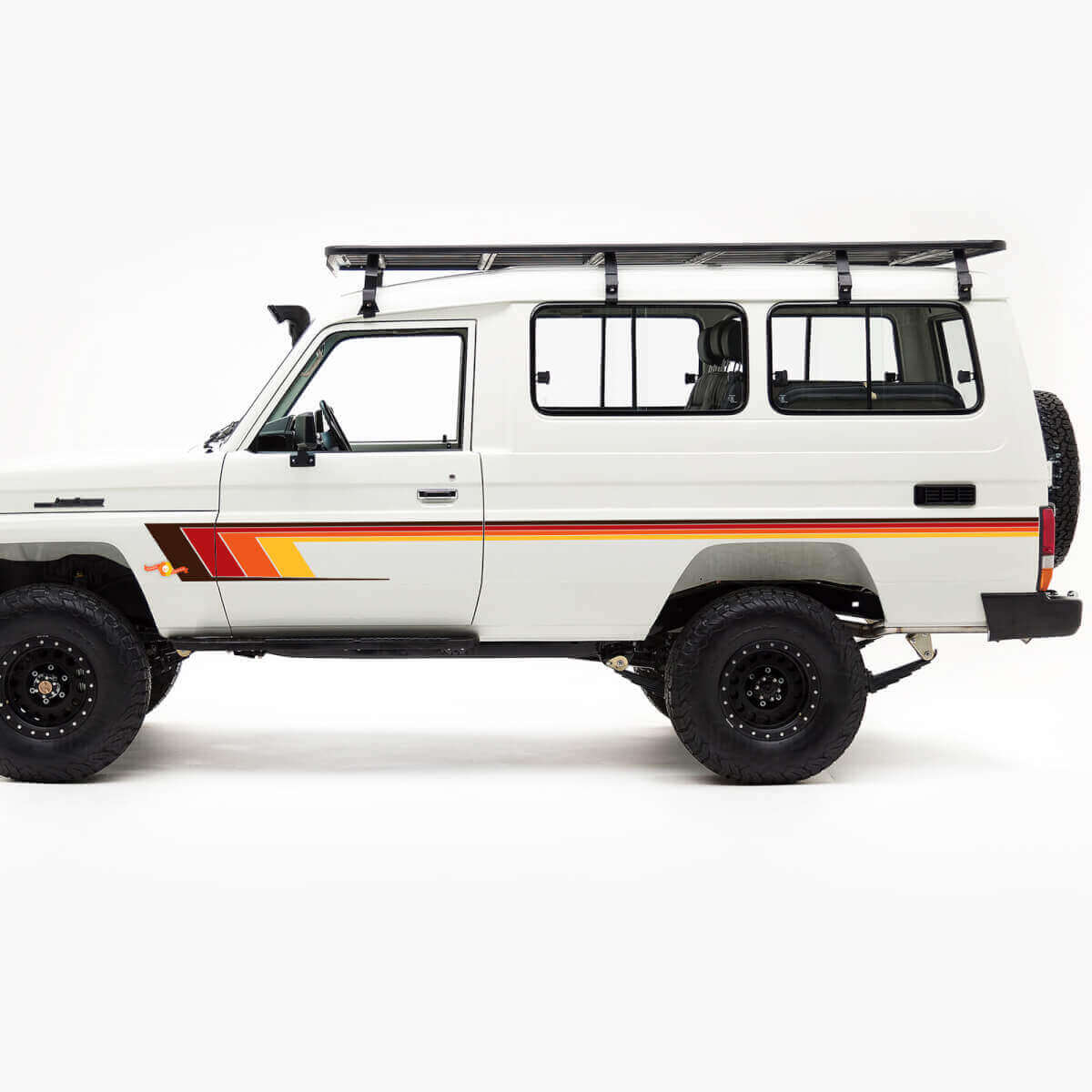 Retro Side Classic Stripes Decal Kit for Toyota Land Cruiser J75 Series