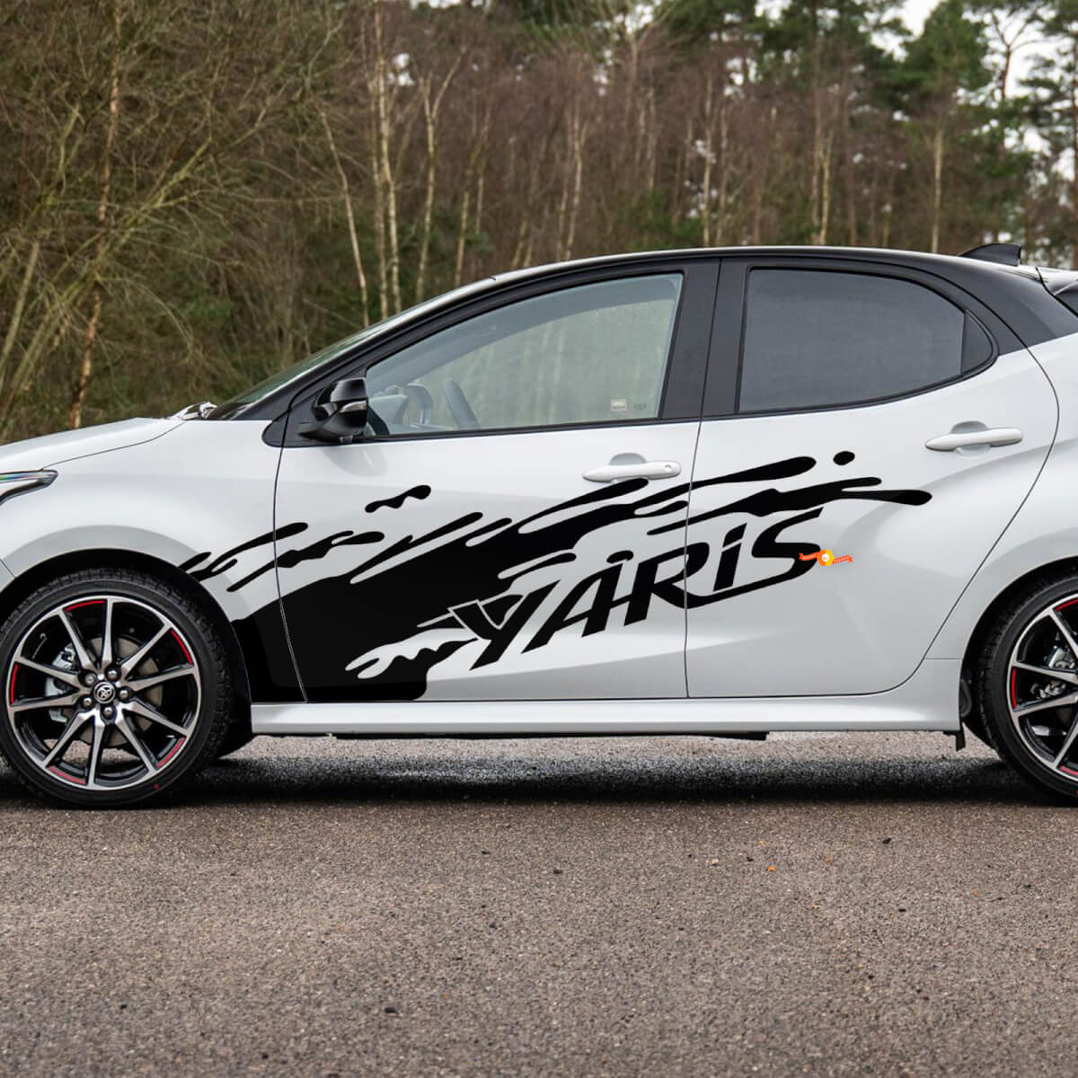 TOYOTA Yaris splash side door vinyl body decal sticker graphics
