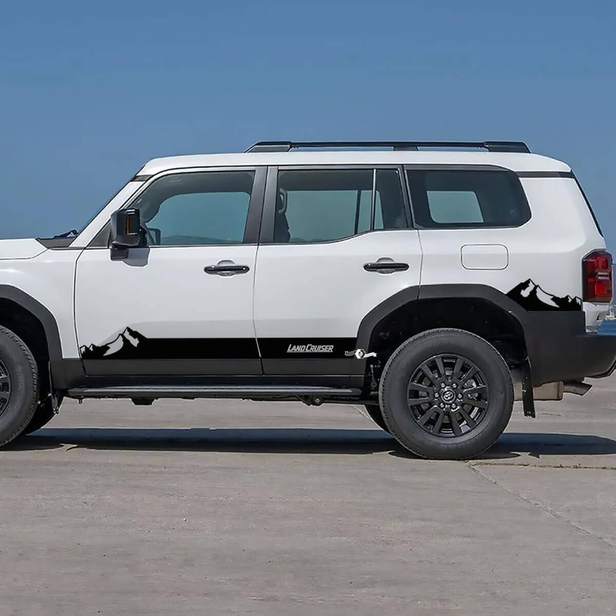 Toyota Land Cruiser Side Rocker Panel Mountains Stripes Decals Vinyl Graphic Decals