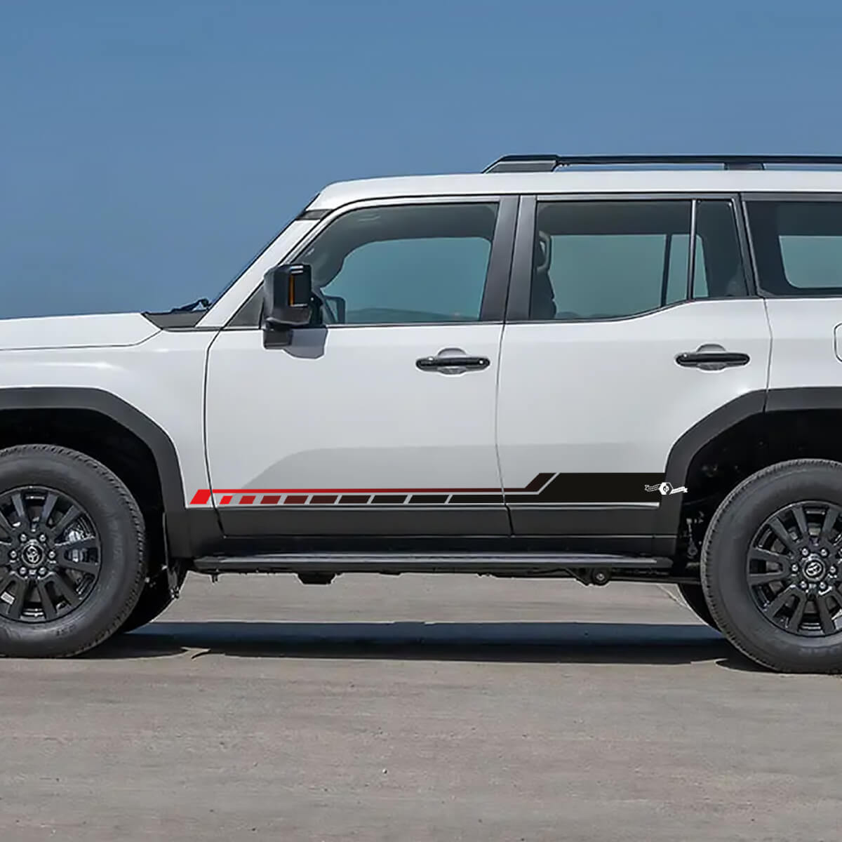 Toyota Land Cruiser Side Rocker Panel Stripes Decals Vinyl Stickers Graphic 2 colors