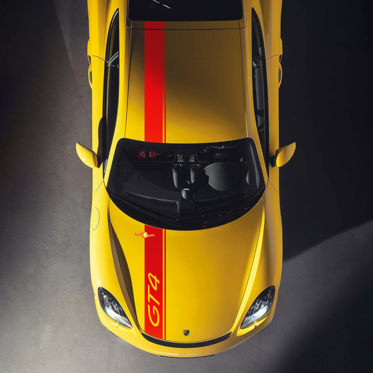 Porsche 718 Cayman GT4 Hood Roof Stripes Kit Decal Sticker