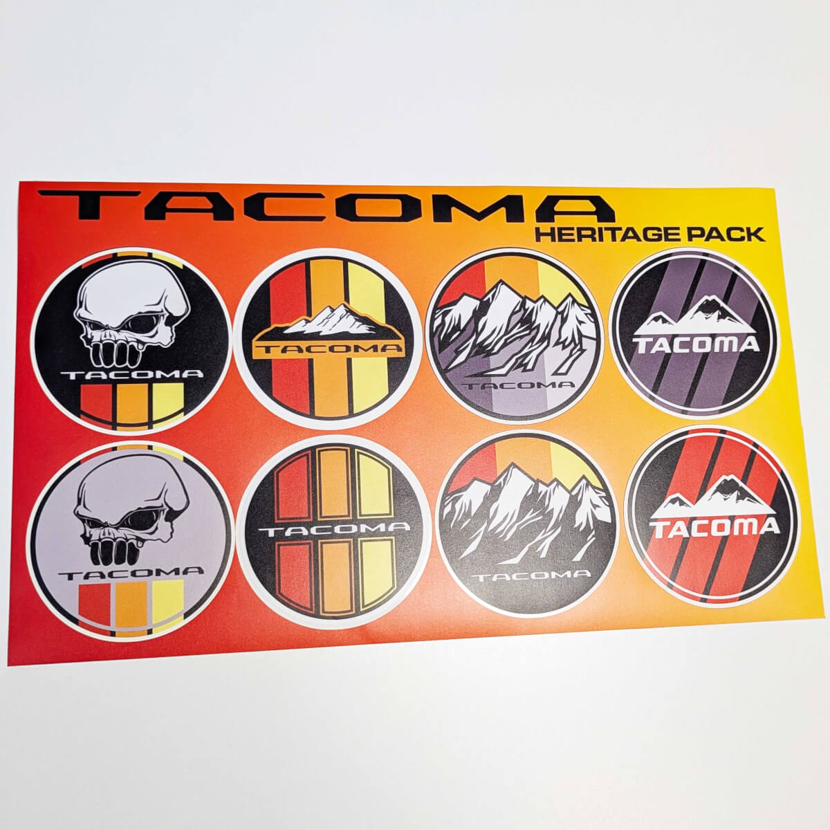 Tacoma Heritage Retro Vintage Old Style Sticker Pack Decals Graphics Racing Stripes for Toyota
