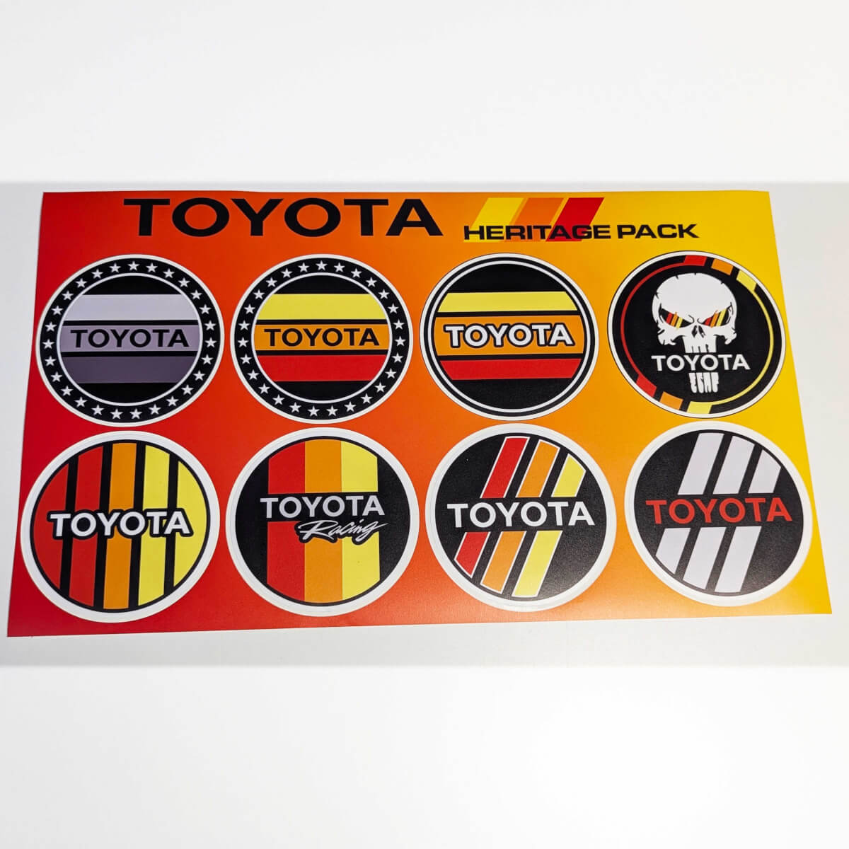 Toyota Heritage Retro Vintage Old Style Sticker Pack Decals Graphics 2