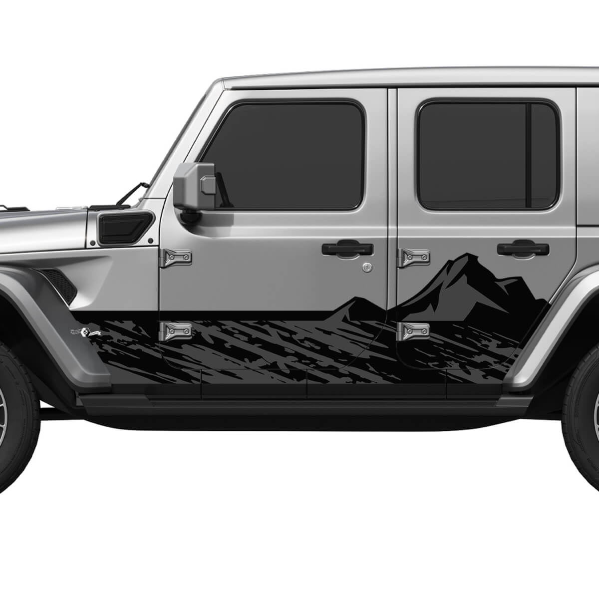 Camo Mountains Wrap Side Doors Vinyl decal sticker fit Jeep Wrangler