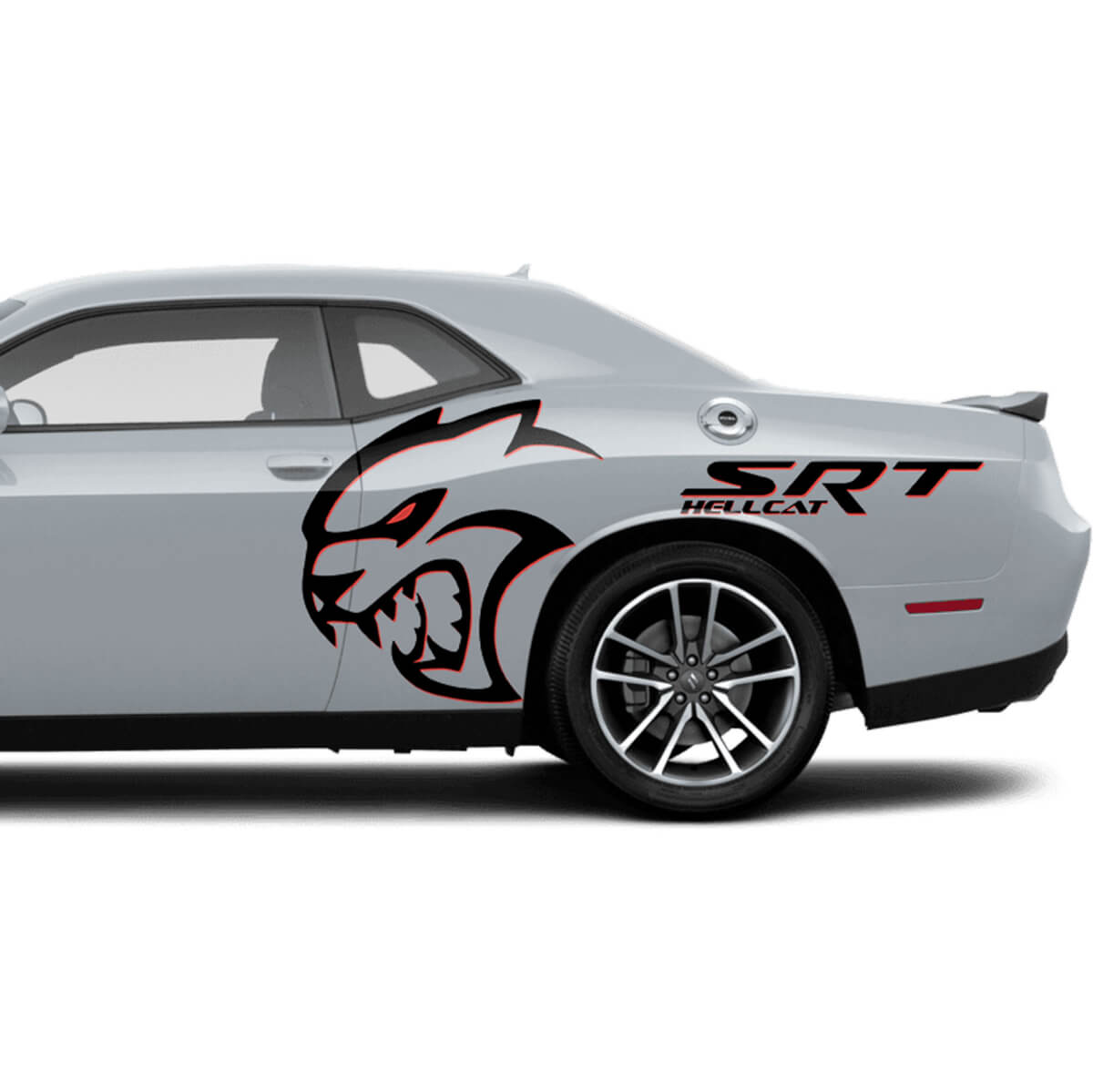 Two colors SRT Hellcat Red Eye Side Decals Stickers For Dodge Challenger Redeye or Charger