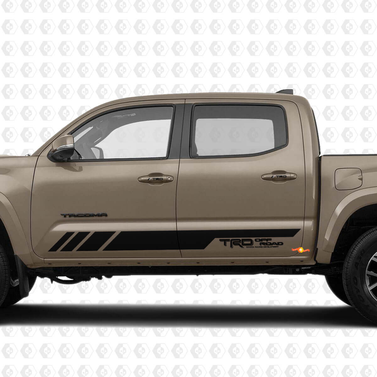 Custom Text for TRD PRO Doors Vinyl Decal Sticker for Toyota Tacoma Tundra +  handles TRD decals