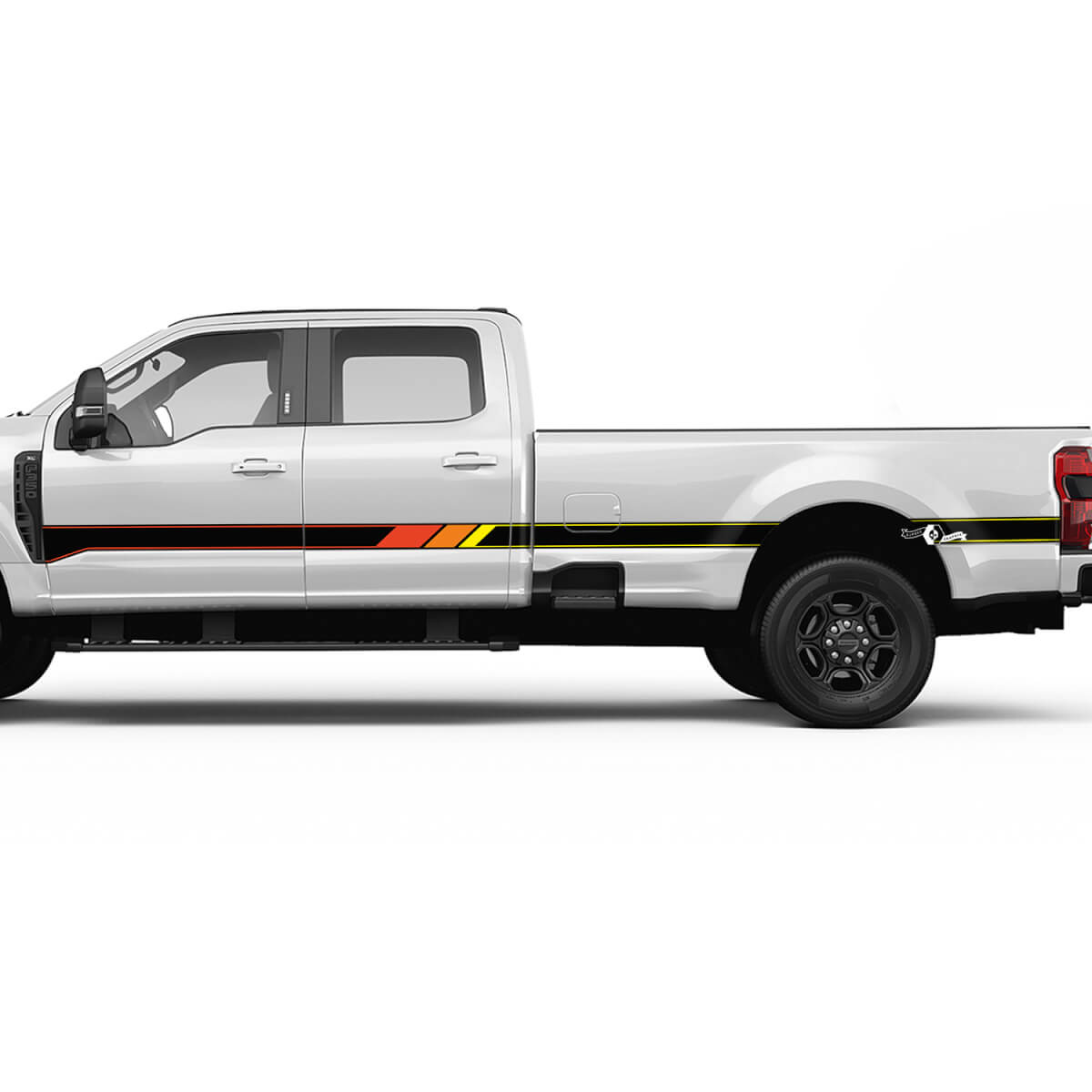 Retro F350 Side Stripes Decal Kit Vinyl Sticker Graphics for Ford Trucks