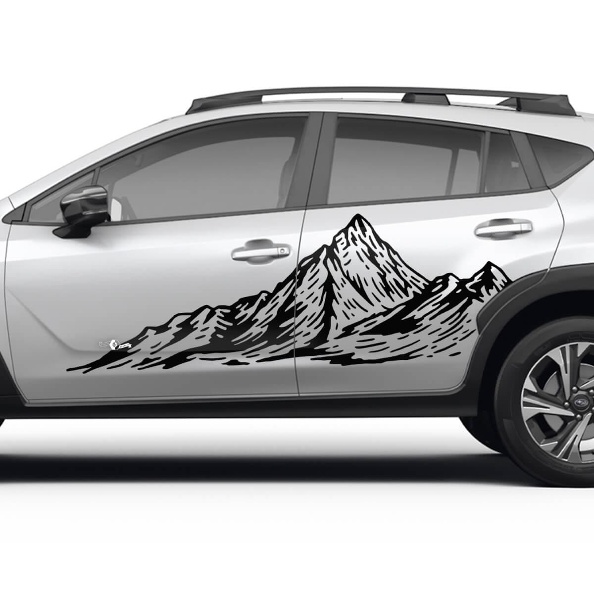 Side Doors Landscape Mountains Vinyl Decal - Graphic Sticker ajuste universal Suba
