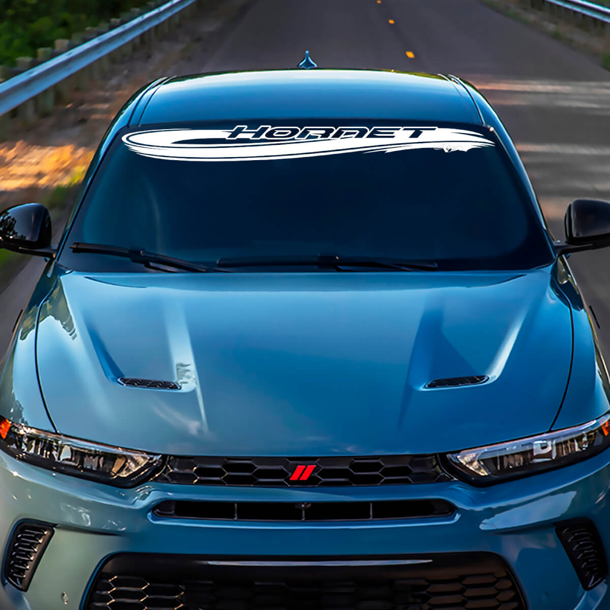 Hornet Wave Windshield Stripe Banner Decal Sticker - Custom Vinyl Graphics fit to Dodge Hornet
