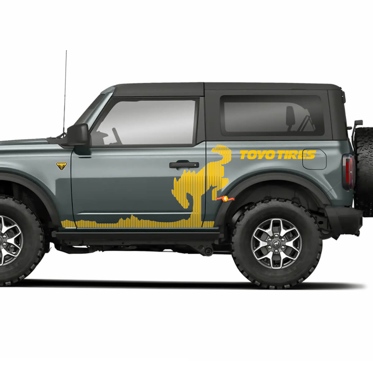 Bronco Badlands Hood and Side Decal Vinyl Sticker Stripe for Ford Bronco