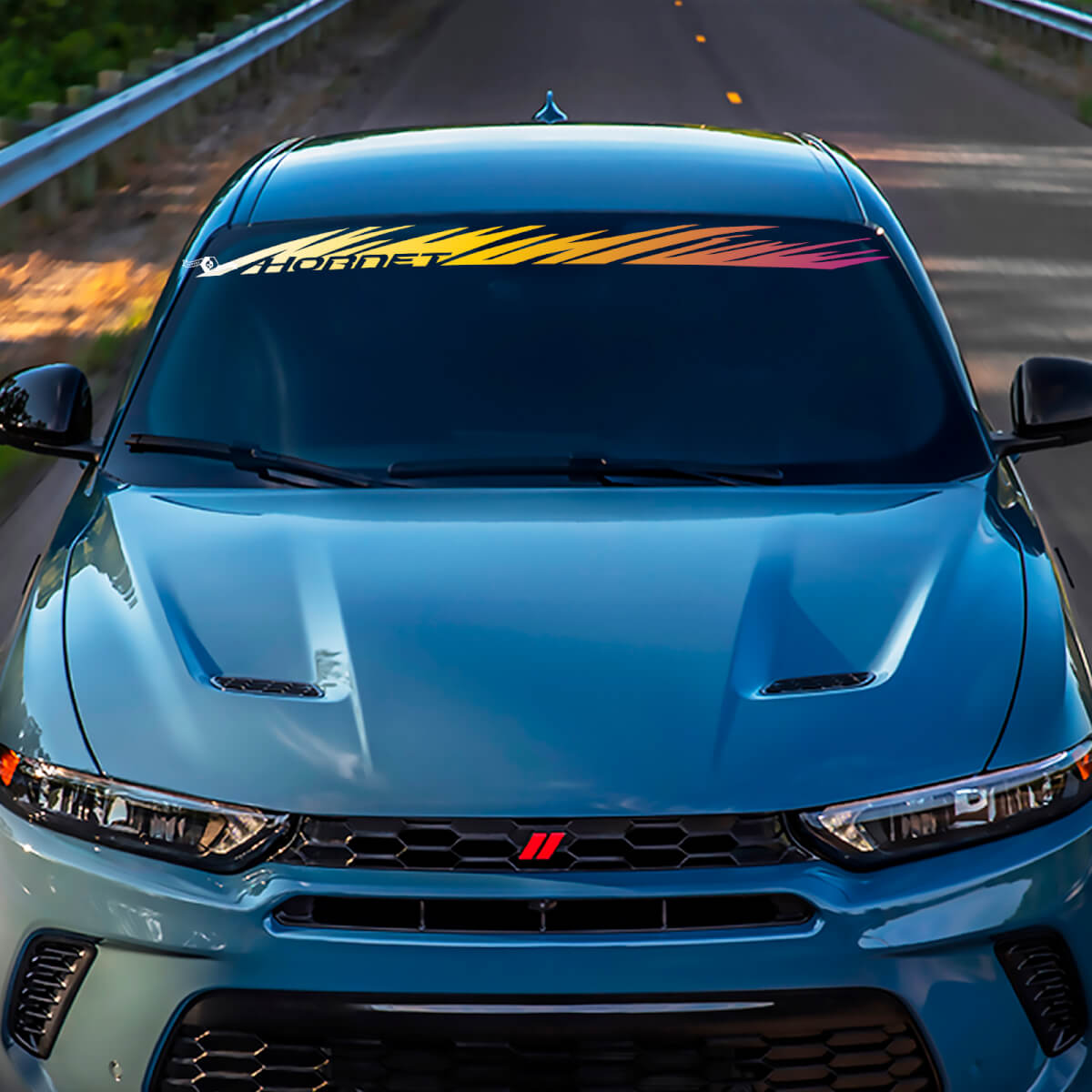 Windshield Color Banner Decal Sticker - Custom Vinyl Graphics fit to Dodge Hornet
